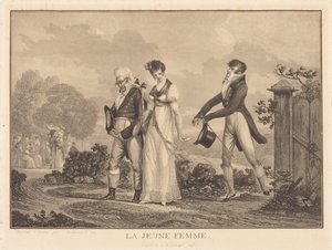 Den unge kvinnen av Philibert-Louis Debucourt