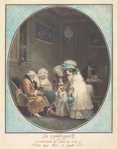 Komplimentet eller nyttårsmorgenen av Philibert-Louis Debucourt
