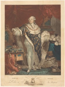 Ludvig XVI av Philibert-Louis Debucourt