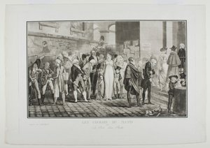 Morgenærender, eller den rike mannens dør av Philibert-Louis Debucourt