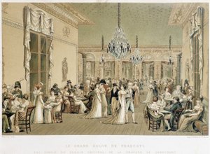 Grand Salon du cafe Frascati i Paris. Litografi av Philibert-Louis Debucourt (1755-1832) av Philibert Louis Debucourt