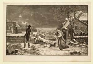 Vinter, eller Ektemannen av Philibert-Louis Debucourt