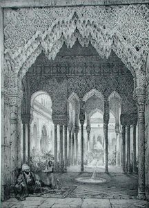Inngang til Lions Court, Alhambra, plate 4 fra 