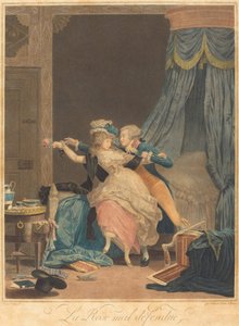 Den dårlig forsvarte Rose av Philibert Louis Debucourt