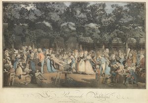 Den offentlige promenaden, 1792. av Philibert Louis Debucourt