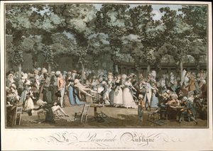 Den offentlige promenaden, 1792 av Philibert Louis Debucourt