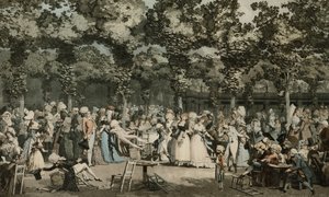Den offentlige promenaden; Den offentlige promenaden, 1792 av Philibert Louis Debucourt