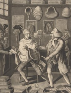 The Patriotick Barber of New York, eller Captain in the Suds, 14. februar 1775. av Philip Dawe.