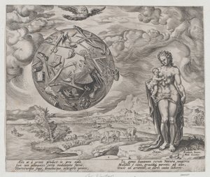 Man Born to Toil, fra The Reward of Labor and Diligence, plate 1, 1572., 1572.
