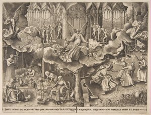 Lignelsen om de vise og tåpelige jomfruer, ca. 1560-63. av Philip Galle
