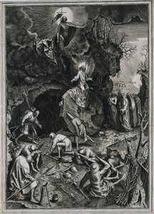 Kristi oppstandelse, ca. 1562. av Philip Galle