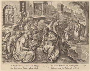 Saint Paul taler til kvinnene i Filippi ved en elv