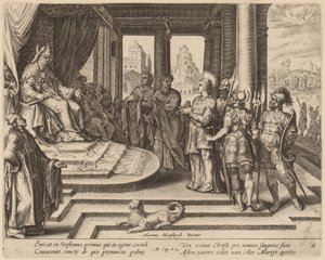 Sankt Stefan for konsilet av Philip Galle after Maerten van Heemskerck