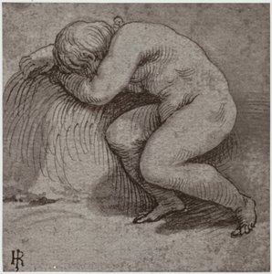 Giulio Romano, et sovende barn av Philip Henry Delamotte
