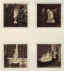 [Skulpturer av Andromeda, toalettet til Atalanta, Corinna og en Naiad], ca. 1859. av Philip Henry Delamotte.