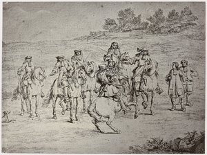 Van der Meulin [?], Louis XIV. og kunstneren av Philip Henry Delamotte