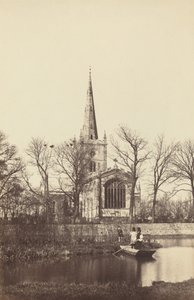 Kirke fra en elvebredd av Philip Henry Dellamotte
