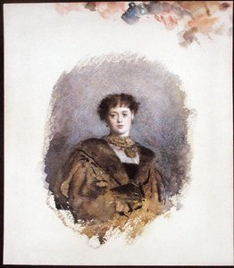 La Belle Yseult (akvarell på papir) av Philip Hermogenes Calderon