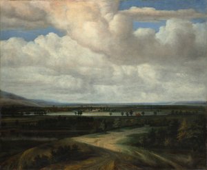 Et panoramalandskap med en herregård, ca. 1649. av Philip Koninck