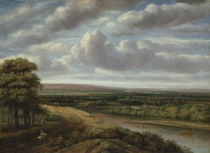 Et omfattende skogslandskap, 1670-tallet. av Philip Koninck