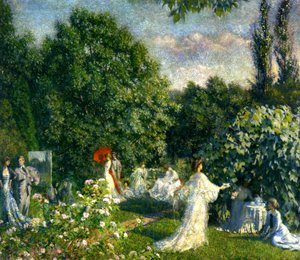 En hagefest, ca. 1890-99
