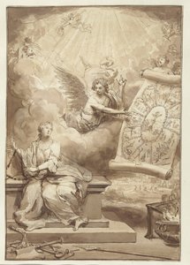 Frontispice-design for Det nye testamente av Philip Tidemann
