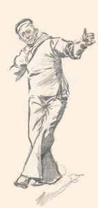 Blyblyantskisse av Phil May, 1800-tallet 1903-1904
