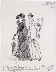 Mrs Jones (penn og blekk på papir) av Philip William May