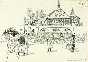 Skisse i Midway Plaisance av Philip William May