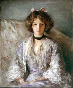 Portrett av frøken Ethel Warwick (olje på lerret)