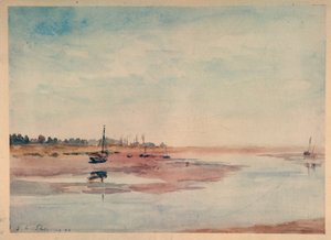 Strandede fiskebåter, Maldon av Philip Wilson Steer