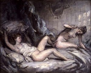 The Pillow Fight (olje på lerret) av Philip Wilson Steer