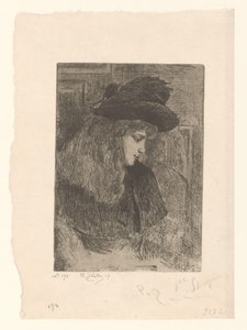Meisje setter hakke Jente med blondt hår (original tittel) av Philip Zilcken (signed by artist)