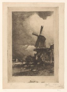 Kvern i et landskap Moulin a vent (original tittel)