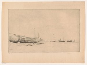Scheveningen strand av Philip Zilcken (signed by artist)