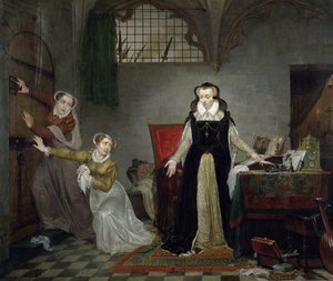 Mary Stuart (1542-87) ved avreise for hennes henrettelse, 8. februar 1587