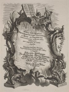 Kalkografiske bilder av historien til Det gamle og nye testamente av Philipp Andreas Kilian after Various Artists, Johann Michael Wagner