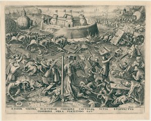 Fortitudo Fortitude fra The Seven Virtues, 1559.