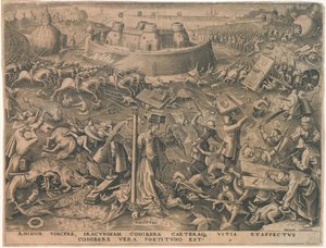 Fortitudo Fortitude fra The Seven Virtues, 1559. av Philipp Galle