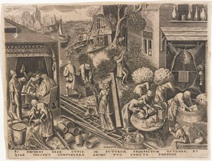 Prudentia Prudence fra De syv dyder, 1559.