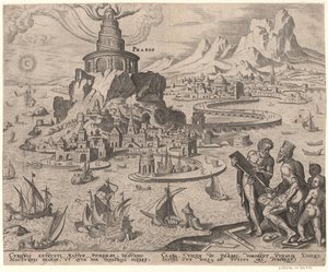 Fyret i Alexandria fra serien The Eightth Wonders of the World After Maarten van Heemskerck, 1572