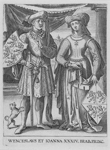 Wenceslaus I, hertug av Luxembourg og Joanna, hertuginne av Brabant, ca. 1600 av Philipp Galle