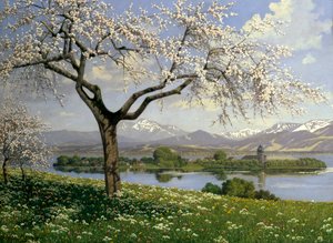 Bayersk landskap om våren, Philipp Graf, 1900-tallet av Philipp Graf