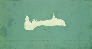 Utsikt over Hamburg (collage på papir) av Philipp Otto Runge