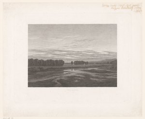 Utsikt over Elben Abend an der Elbe av Philipp Veith
