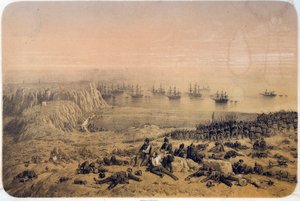 Krimkrigen (1853-1856): slaget ved Alma 20.09.1854. Illustrasjon av Philippe Benoist
