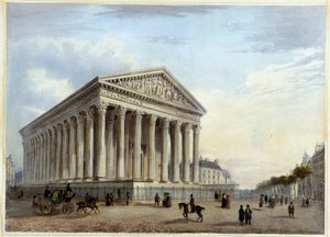 Madeleine-kirken - i ""Walk in Paris og dens omgivelser"" av Jacottet og Benoist, Paris av Philippe Benoist