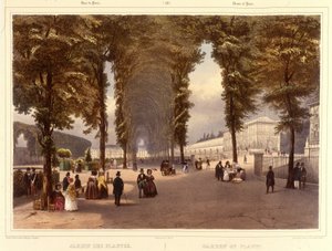 Le Jardin des Plantes - i "" En tur i Paris og dens omgivelser "", av Jacottet og Benoist, Paris, ca. 1840 av Philippe Benoist