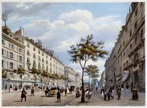 Le boulevard des Italians - i "Walking in Paris and its environments", av Jacottet og Benoist, red. Gihaut av Philippe Benoist
