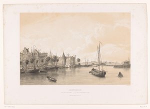 Utsikt over Westerdok i Amsterdam Utsikt over Westerdok / Vue du Port Bassin de l'Ouest (tittel på objekt) Utsikt over Amsterdam (serietittel) Amsterdam (serietittel på objekt)